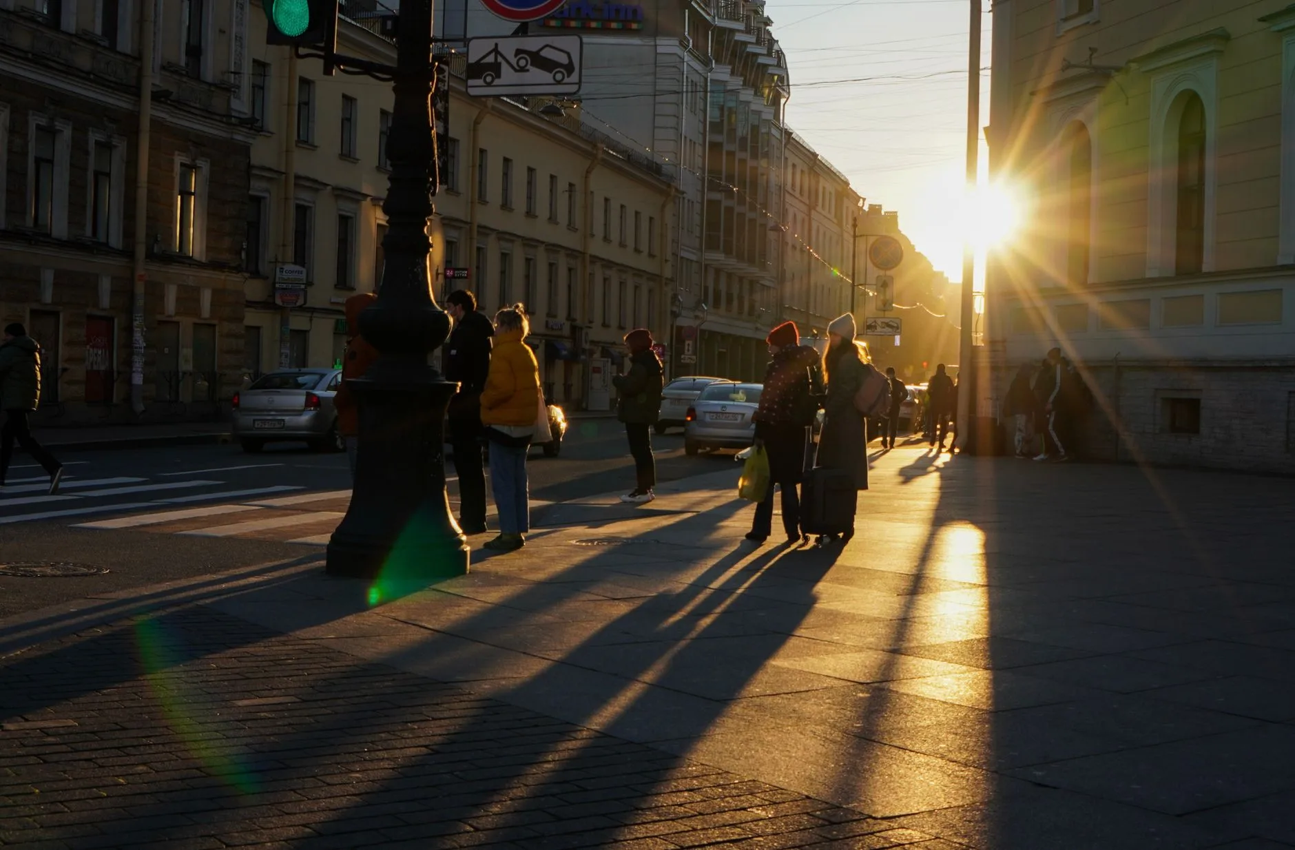Alex Moreau on a Lisbon street at sunset